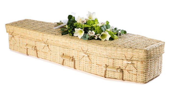 Bamboo Traditional Round Coffin